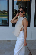 Load image into Gallery viewer, SAMMI SLEEVELESS SWEATER TOP | NATURAL
