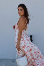 Load image into Gallery viewer, PAIGE FLORAL LINEN OPEN BACK MAXI DRESS