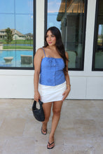 Load image into Gallery viewer, TALIA EMBROIDERED EYELET CAMI | BLUE