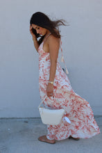 Load image into Gallery viewer, PAIGE FLORAL LINEN OPEN BACK MAXI DRESS