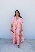 Load image into Gallery viewer, ESME KIMONO DRESS | ORANGE &amp; PINK