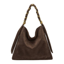 Load image into Gallery viewer, VENUS RECYCLED VEGAN SUEDE TOTE | ESPRESSO