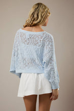 Load image into Gallery viewer, BELLA CROCHET CARDIGAN | BABY BLUE