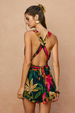 Load image into Gallery viewer, LEILANI MIDNIGHT PARADISE RUFFLED ROMPER