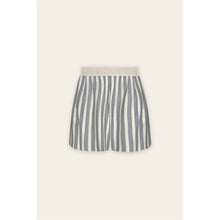 Load image into Gallery viewer, MIRA STRIPE KNIT WAIST SHORTS | CHAMBRAY