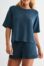Load image into Gallery viewer, LANI LOUNGE SHORT SET | MIDNIGHT NAVY