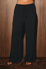 Load image into Gallery viewer, AVELINE WIDE LEG CHIFFON PANTS | BLACK
