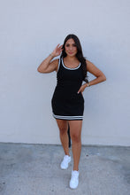 Load image into Gallery viewer, CECILIA CONTRAST TRIM DRESS WITH SHORTS | BLACK