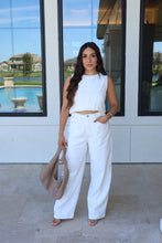 Load image into Gallery viewer, UMBER BACK TIE SLEEVELESS TOP | WHITE