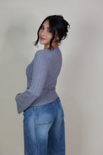 Load image into Gallery viewer, BLAIR RIBBED LONG SLEEVE KNIT TOP | H GREY