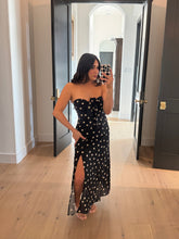 Load image into Gallery viewer, GRACE SWEETHEART MIDI DRESS | BLACK &amp; IVORY