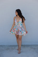 Load image into Gallery viewer, CAPRI MOTIF RUFFLED CAMI ROMPER | SOFT PINK