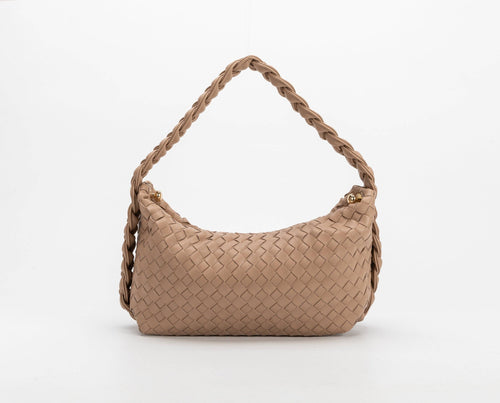 ALMA RECYCLED VEGAN HANDLE BAG | TAN