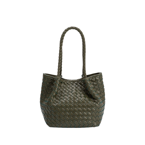 ANAHI RECYCLED VEGAN HANDLE BAG | OLIVE