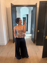 Load image into Gallery viewer, ADELINE LINEN BLEND WIDE LEG PANTS | NAVY