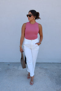 REAGAN SLEEVELESS BODYSUIT | BERRY
