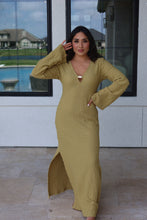 Load image into Gallery viewer, JADE ESCAPES BELL SLEEVE MAXI DRESS | OLIVE