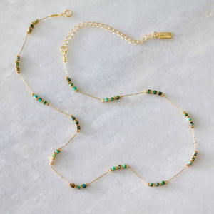 HOPE STONE BEADED CHAIN NECKLACE