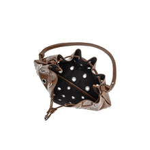 Load image into Gallery viewer, PALOMA STUDDED BAG | CHOCOLATE