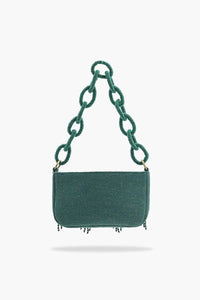 EMERALD EDEN BEADED SHOULDER BAG