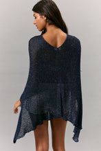 Load image into Gallery viewer, ROWAN SEQUIN PONCHO | NAVY