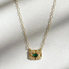 Load image into Gallery viewer, JADE EVIL EYE PENDANT NECKLACE