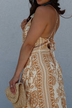 Load image into Gallery viewer, BRISTAL BOHO CHIC MAXI DRESS | BEIGE &amp; CAMEL