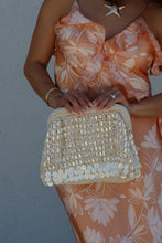 Load image into Gallery viewer, CLEMENTINE RUFFLED FLORAL SATIN MAXI DRESS | APRICOT &amp; IVORY