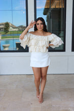 Load image into Gallery viewer, FRANCESCA RUFFLED OFF THE SHOULDER TOP | CREAM