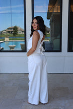 Load image into Gallery viewer, UMBER BACK TIE SLEEVELESS TOP | WHITE