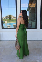 Load image into Gallery viewer, IBIZA PALM LINEN BLEND MAXI DRESS