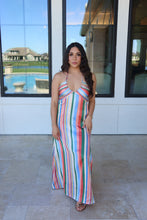 Load image into Gallery viewer, SUMMER STRIPES HALTER MAXI DRESS | MULTI