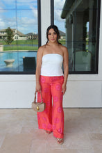 Load image into Gallery viewer, CAPRI FLORAL WIDE DRAWSTRING PANTS | RED ORANGE