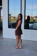 Load image into Gallery viewer, MAPLE BOW BUTTON DOWN DENIM DRESS