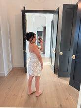 Load image into Gallery viewer, CORALINE BUTTON MINI DRESS | NEUTRAL