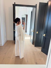 Load image into Gallery viewer, ELENA LINEN BLEND WIDE LEG PANT SET | NATURAL