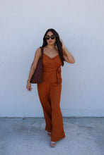Load image into Gallery viewer, SIENNA SURPLICE JUMPSUIT | TAWNY