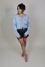 Load image into Gallery viewer, GENEVIEVE REVERSIBLE BOW SWEATER | GREY