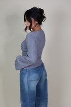 Load image into Gallery viewer, BLAIR RIBBED LONG SLEEVE KNIT TOP | H GREY