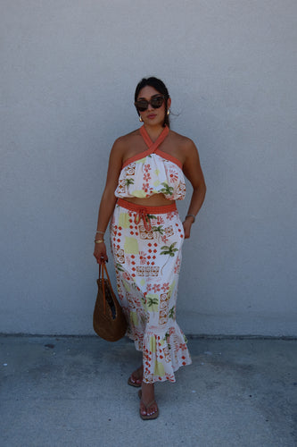SLOAN SUN PRINTED MAXI SKIRT SET