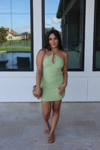 Load image into Gallery viewer, CAYMEN FITTED LINEN MINI DRESS