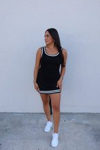 Load image into Gallery viewer, CECILIA CONTRAST TRIM DRESS WITH SHORTS | BLACK