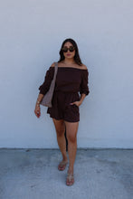 Load image into Gallery viewer, BREANNA LONG SLEEVE ROMPER | UMBER