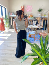 Load image into Gallery viewer, CLAIR SWEATER VEST | BLACK &amp; IVORY