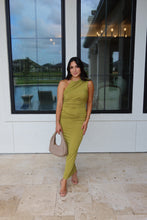 Load image into Gallery viewer, EDEN ASYMMETRIC MAXI DRESS | PISTACHIO