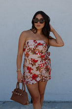 Load image into Gallery viewer, FAY RUFFLED ROMPER | TAUPE &amp; RED