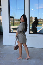 Load image into Gallery viewer, ZOE OVERSIZED BUTTON DOWN TOP | SAGE