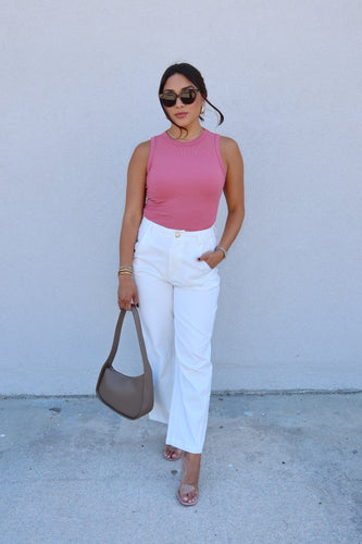 REAGAN SLEEVELESS BODYSUIT | BERRY