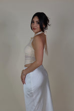 Load image into Gallery viewer, ANIKA SATIN &amp; MESH MIDI/MAXI DRESS | IVORY