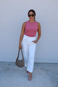 REAGAN SLEEVELESS BODYSUIT | BERRY